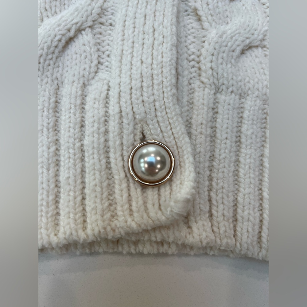NWOT never worn abercrombie cropped cardigan sweater beige w pearl buttons XXS - Picture 5 of 9